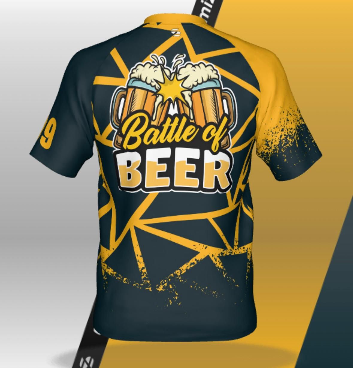 Das Battle-of-Beer-Trikot in Schwarz und Gelb